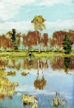 150の主題の芸術作品 Painting - 1895年秋 アイザック・レヴィタンの川の風景